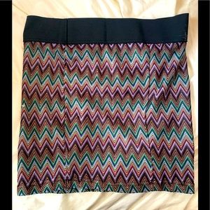 Charlotte Russe patterned mini skirt